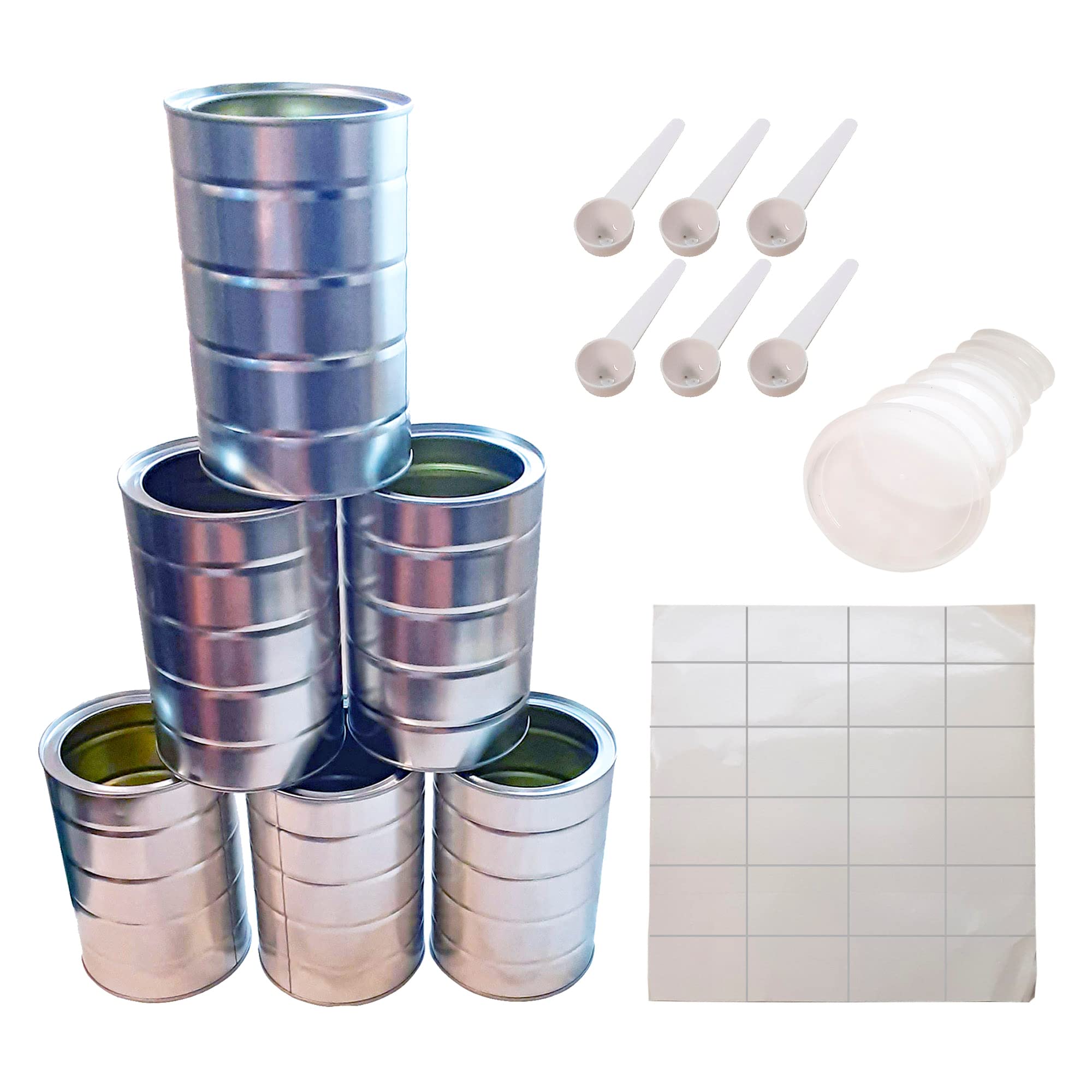 Amazon｜空のコーヒー缶 蓋付き 6個パック 金属製缶 キッチン収納 空の